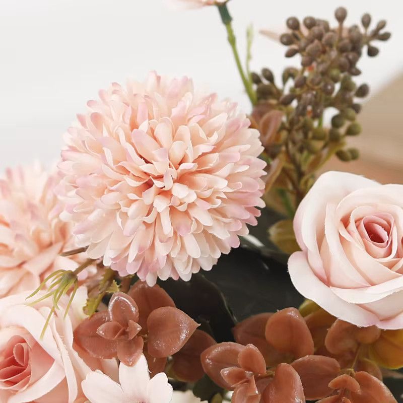 Künstliche Löwenzahnblumen von Kahaul Rose in Orange/Schwarz für Hochzeit, Party und Tischdekoration - Bild 2