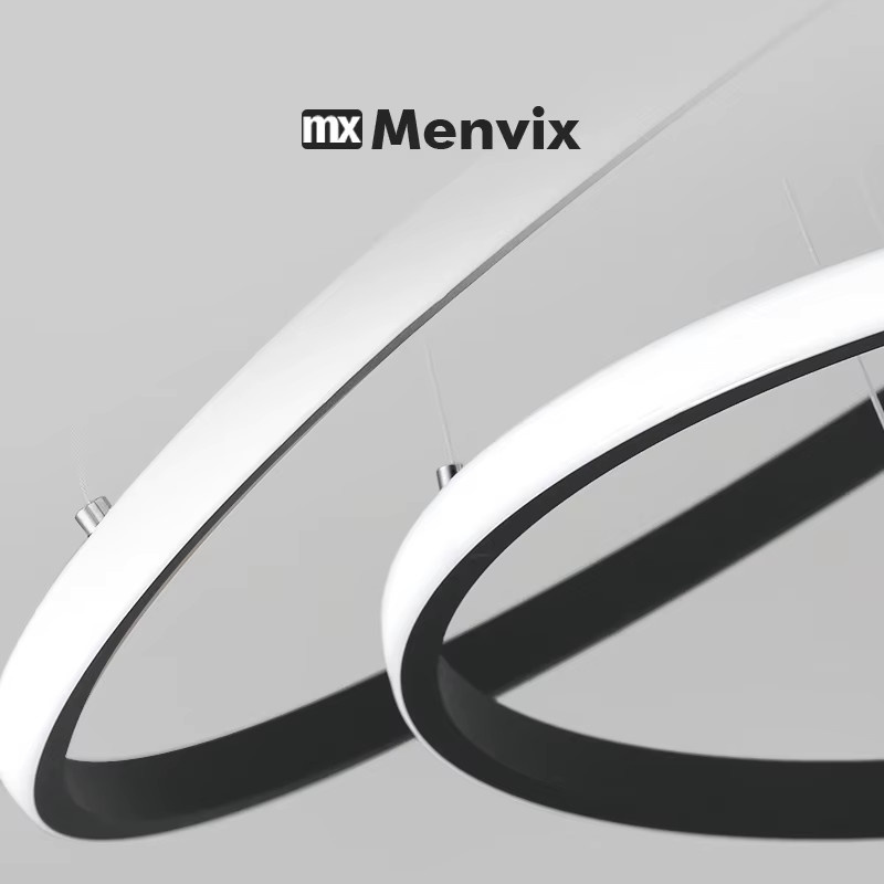 Menvix Moderne LED Anhänger Lampe in Weiß mit Ring-Design für Wohnzimmer, Esszimmer und Küche - Bild 5