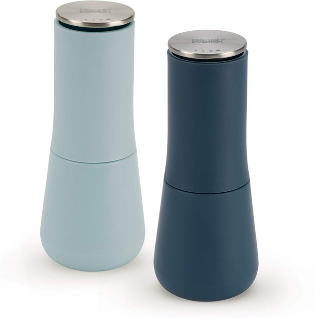 Joseph Joseph Milltop Salz- und Pfeffermühlen-Set Blau mit Keramikmahlwerk - Bild 1