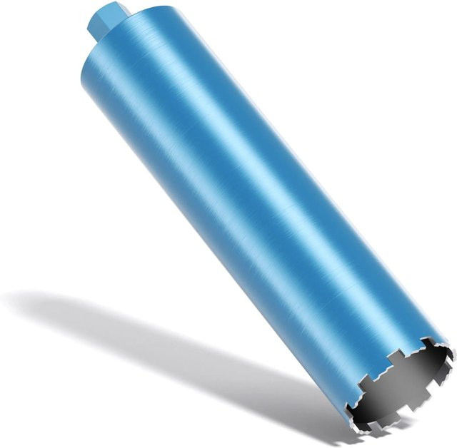 Wiltec Shark Diamantbohrkrone für Beton mit 1 1/4 Zoll Anschluss, Durchmesser: 127 mm, Länge: 450 mm - Bild 1