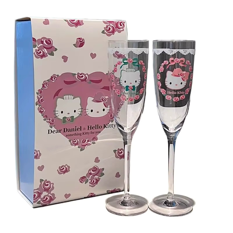 Sanrio Hello Kitty Trinkglas mit Anime Cartoon-Druck, transparentes Wasserglas für Mädchen - Bild 4