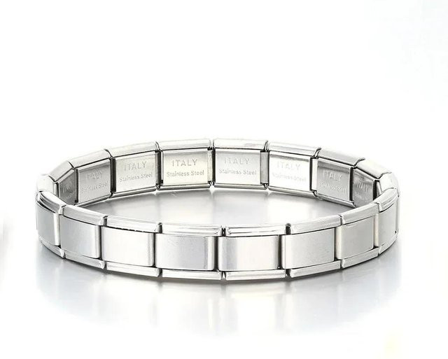 Modul-Charme-Glieder, Edelstahl, Silber, Unisex - Bild 1