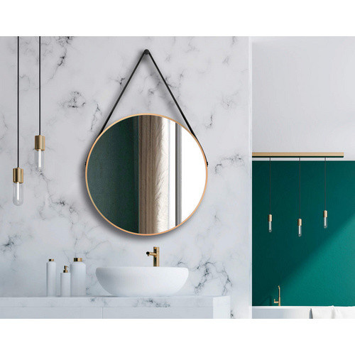 TALOS Wandspiegel rund in Gold mit Aluminiumrahmen Durchmesser: 80 cm - Bild 3