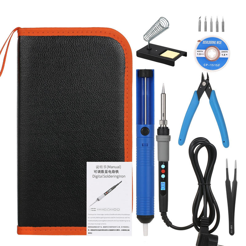 Kkmoon 90 W Lötkolben mit Digitalanzeige und programmierbarer Temperatureinstellung, bunter Lötkolben mit UK-Stecker und automatischem Ruhezustand - Bild 3