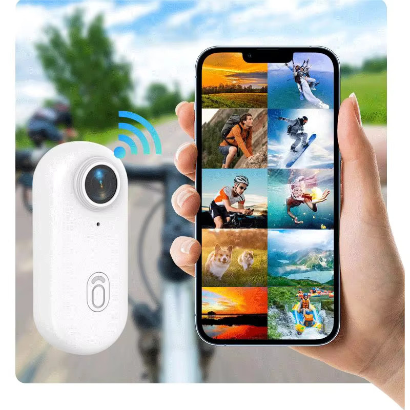 JETO Action Camera 4K Mini Wireless POV Recorder mit Wi-Fi, Wasserdicht, Weiß, 128GB - Bild 3