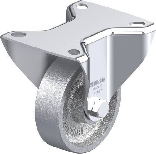 Blickle 7724 B-G 80G Bockrolle aus verzinktem Stahl in Silber mit 80mm Rad-Durchmesser und 200kg Tragfähigkeit - Bild 1