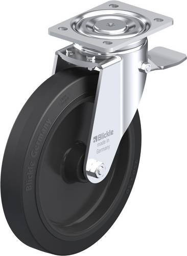 Blickle Lenkrolle 51029 LH-POEV 250R-ST mit Feststeller in Schwarz, Rad-Durchmesser: 25 cm, Tragfähigkeit: 600 kg - Bild 1