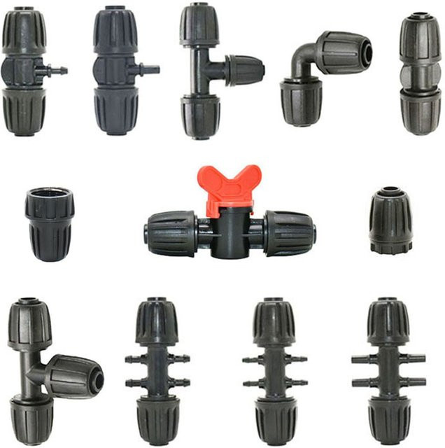 WHWH PE Schlauch Verbindungsstücke Set mit Barb Ellenbogen und Steckern für 16mm PE Rohre, Größen: 1/2 x 3/8 x 1/4 x 1/8 Zoll - Bild 1