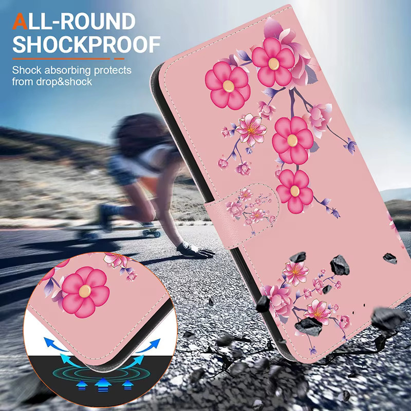 Stand Flip Wallet Case für Infinix Hot 40 50 Pro Plus 11S 20i 20S 30i 40i 50i 20 30 Play mit Painted Pattern Design - Bild 3