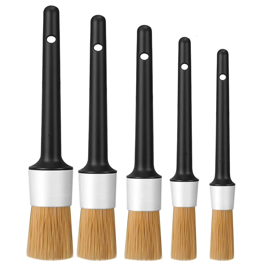 UNTIOR 3/5-teiliges Detail-Dudes-Stiefelhaar Set, ultraweiche Auto-Detailbürsten in Multicolour zur Reinigung von Emblemen, Rädern und Autozubehör - Bild 6