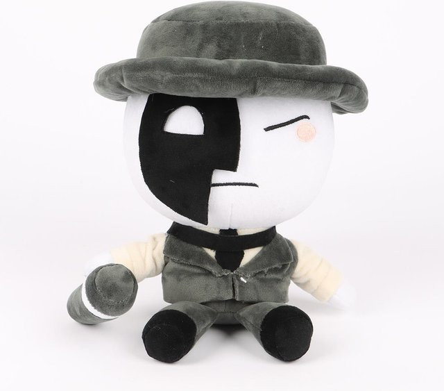 Yiran toy 1 Roblox Plüsch Stoffpuppe Fernsehfilmfigur Schwarz und weiß - Bild 1