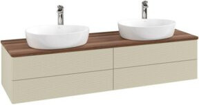 V&B Waschtischunterschrank Antao mit Frontstruktur in Weiss, B/T: 160 x 50 cm - Bild 1