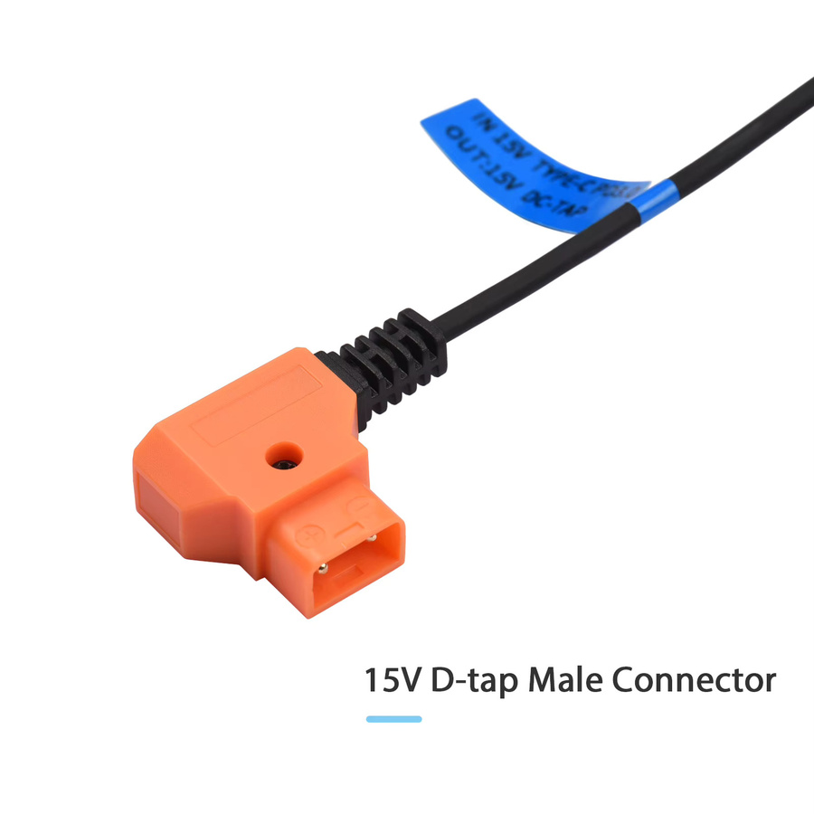 Andoer USB Typ-C auf D-Tap Stromkabel 15V PD3.0 für V-Mount-Akkus, Schwarz - Bild 2