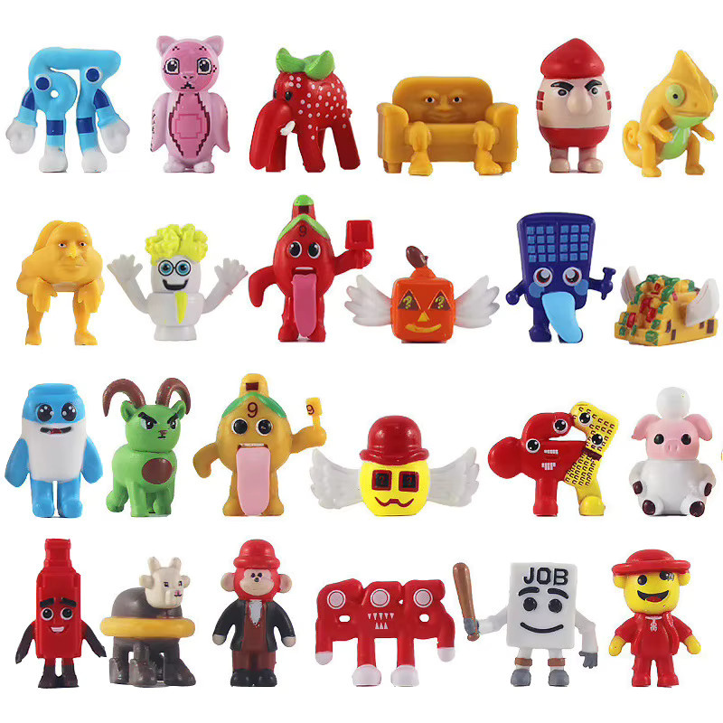 OUZEY Steal A Brainrot Anime-Figuren, 24-teiliges Set, Cartoon Desktop-Modell - Bild 2
