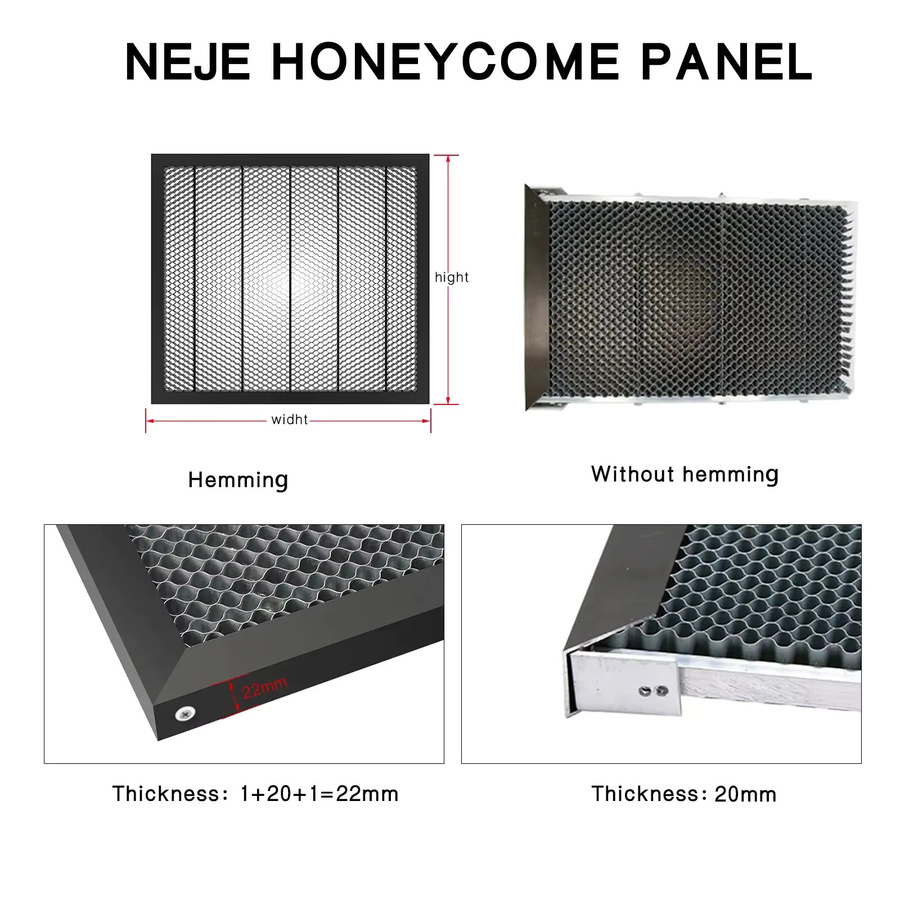 NEJE Wabenplatte Arbeitsplattform für Laser Gravierer und Laser Cutter in Schwarz B/T: 40 x 40 cm - Bild 4