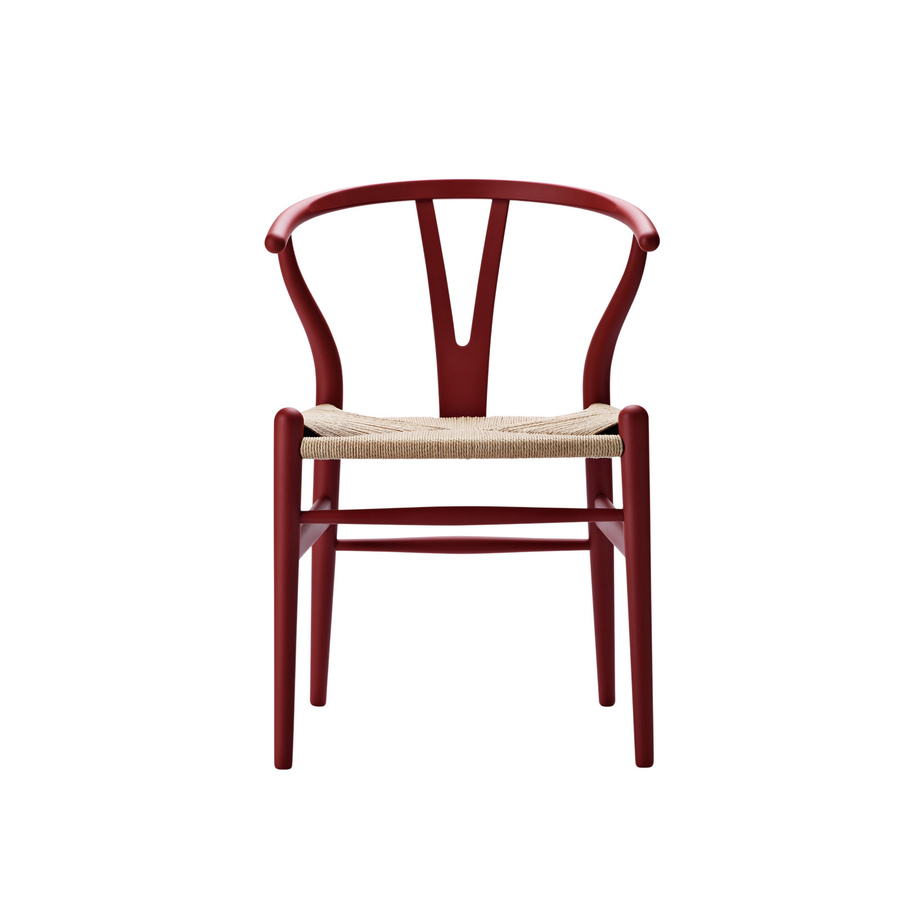 Carl Hansen & Søn CH24 Y Wishbone Stuhl aus Buchenholz in Rot - Bild 3