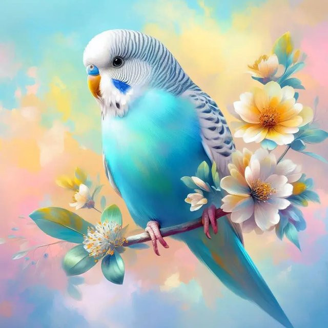 YUTTEE Diamant-Mosaik Vogel Wanddekoration als Strass-Bild in Mehrfarbig - Bild 1
