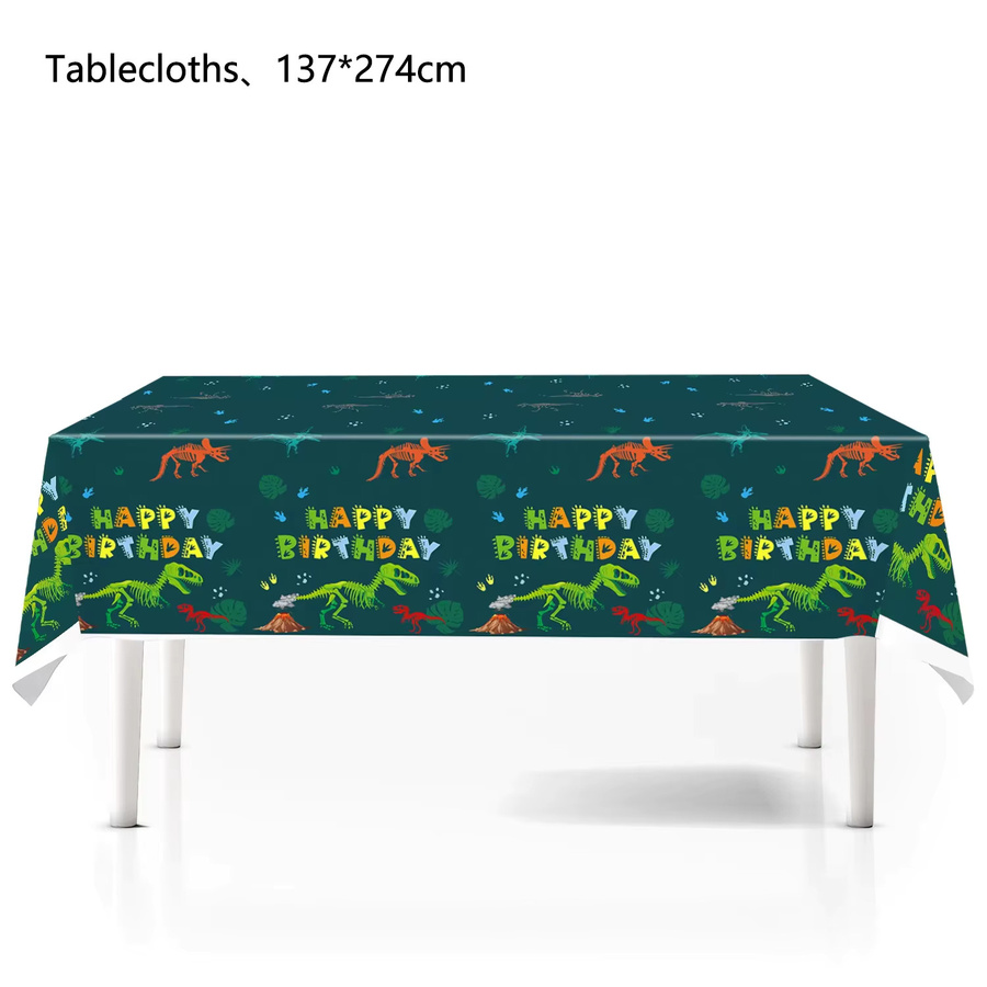 Hasbro Dinosaurier Tischdecke mit Cartoon-Grafik für Kindergeburtstage und Babypartys, rechteckig, mehrfarbig - Bild 4