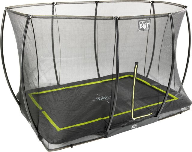 EXIT Toys Silhouette Bodentrampolin mit Sicherheitsnetz, Schwarz, B/T: 366 x 244 cm - Bild 1
