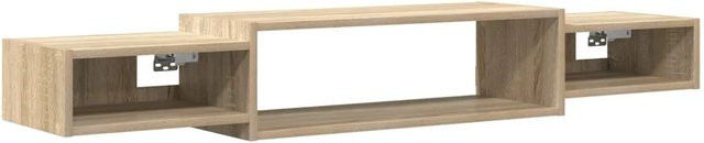 vidaXL Wandmontierter TV-Schrank in Sonoma-Eiche, Modernes TV-Board für das Wohnzimmer, Farbe: Beige/Braun, B/T/H: 140 x 28 x 21 cm - Bild 1