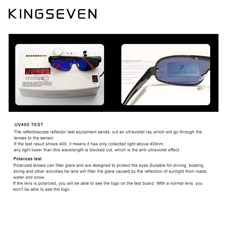 KINGSEVEN Sonnenbrille, Herren, polarisiert, Aluminium - Bild 2