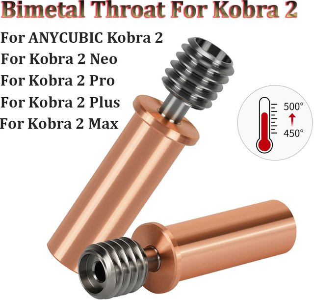 Anycubic Bimetall Heatbreak für Kobra 2, Kobra 2 Neo, Kobra 2 Pro, Kobra 2 Plus und Kobra 2 Max Hotends - Bild 1
