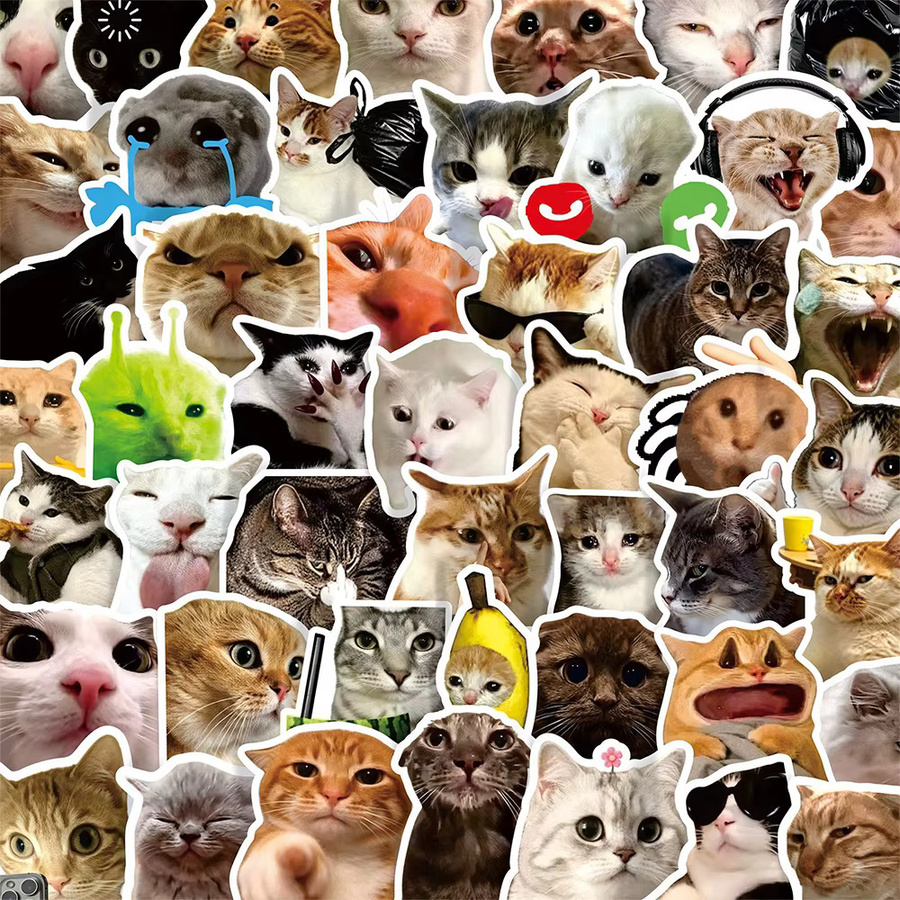 Rspctou Katzen-Graffiti-Aufkleber, Kawaii Cartoon-Aufkleber, multicolour - Bild 2
