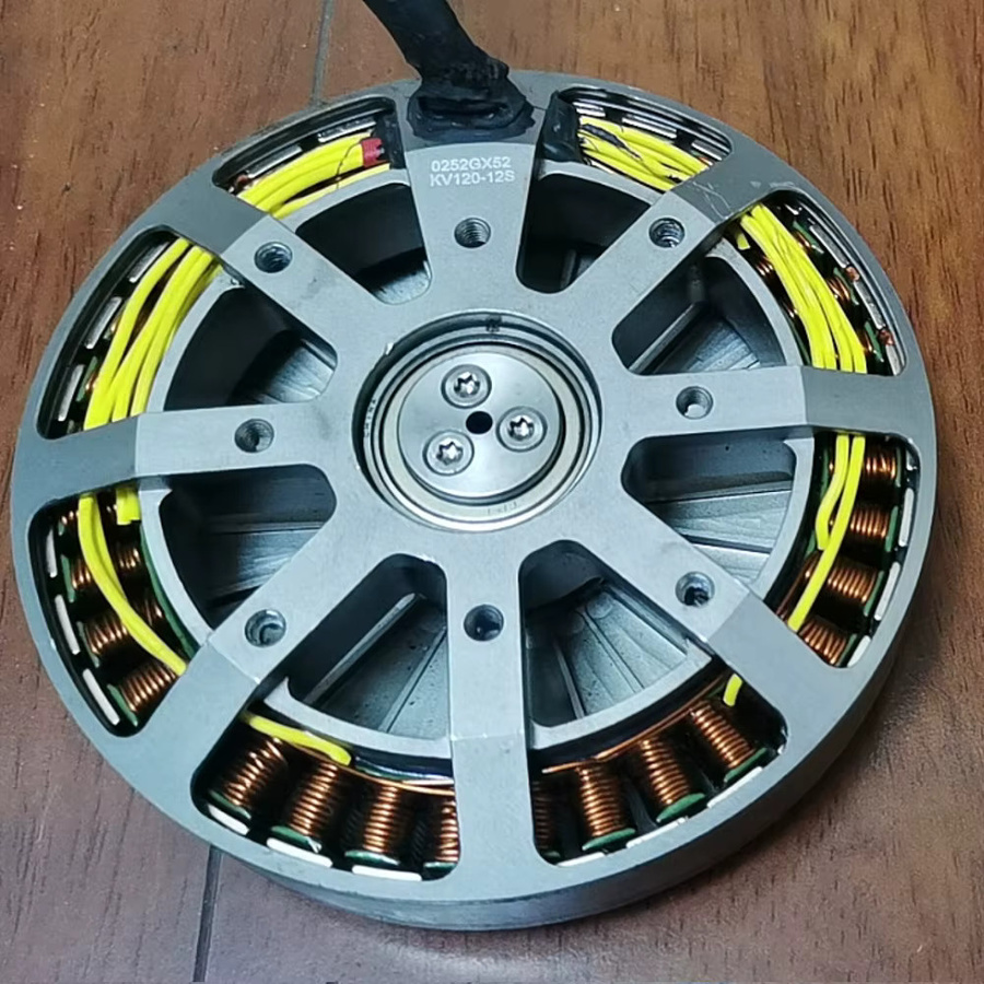 MAXUAV Refurbished T10A(10010) Bürstenloser Motor für Flugzeug- und Pflanzenschutzdrohnen, Flachmodell, 120KV, 12S, Silber - Bild 4