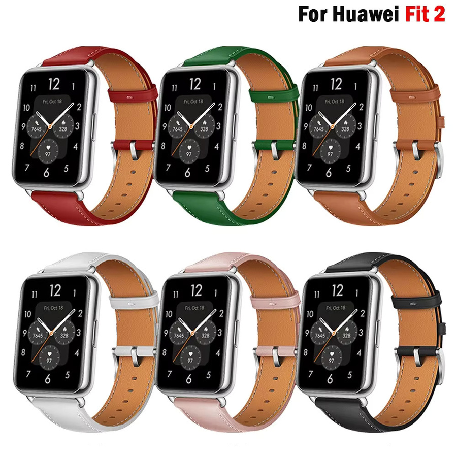 Uhrenarmband Leder, Huawei Fit 2, Unisex, Vintage - Bild 2