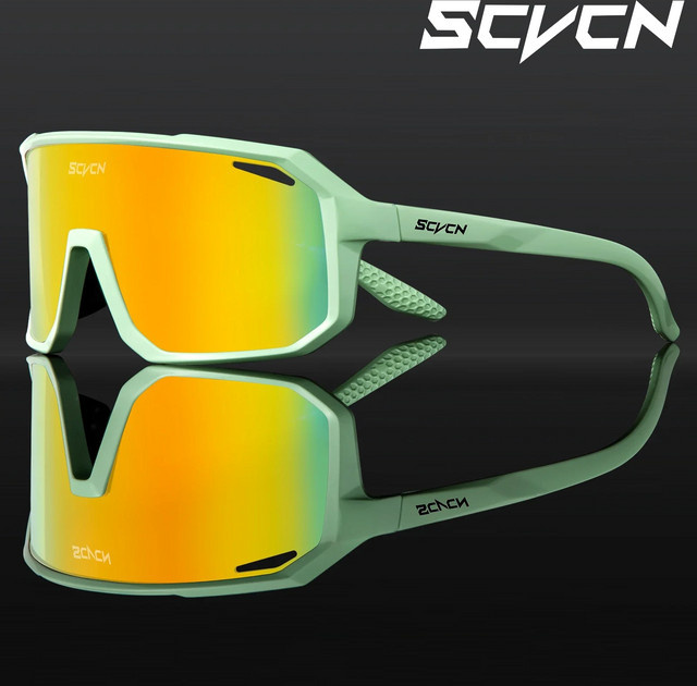 SCVCN Sportsonnenbrille Photochrome, Vollrand, Green, Unisex - Bild 1