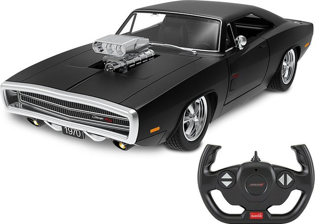 JAMARA Dodge Charger R/T 1970 Muscle Car RC Auto 1:16 schwarz - Bild 1