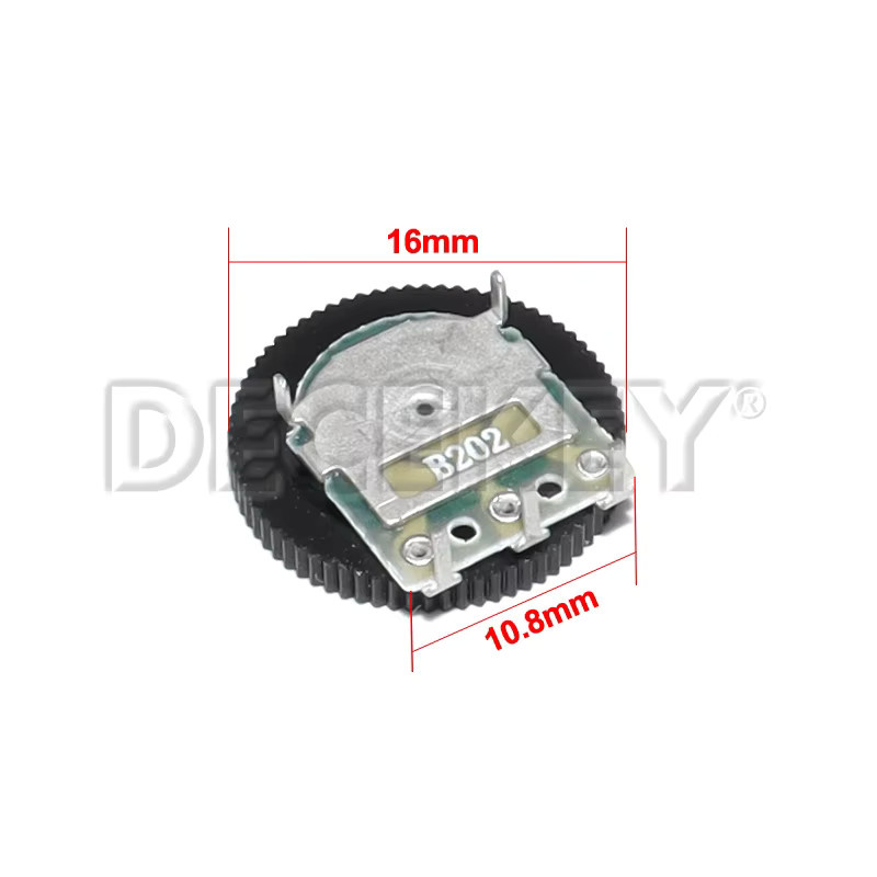 DECEKEY 10 Stück Einstufen-Drehpotentiometer Set in Schwarz mit Widerständen von 1K bis 100K Ohm für Radio und MP3/MP4 Player - Bild 1