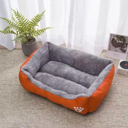 Yiran Furniture Haustiernest für Katzen und Hunde, wasserdichtes Schlafsofa aus Textil, Orange