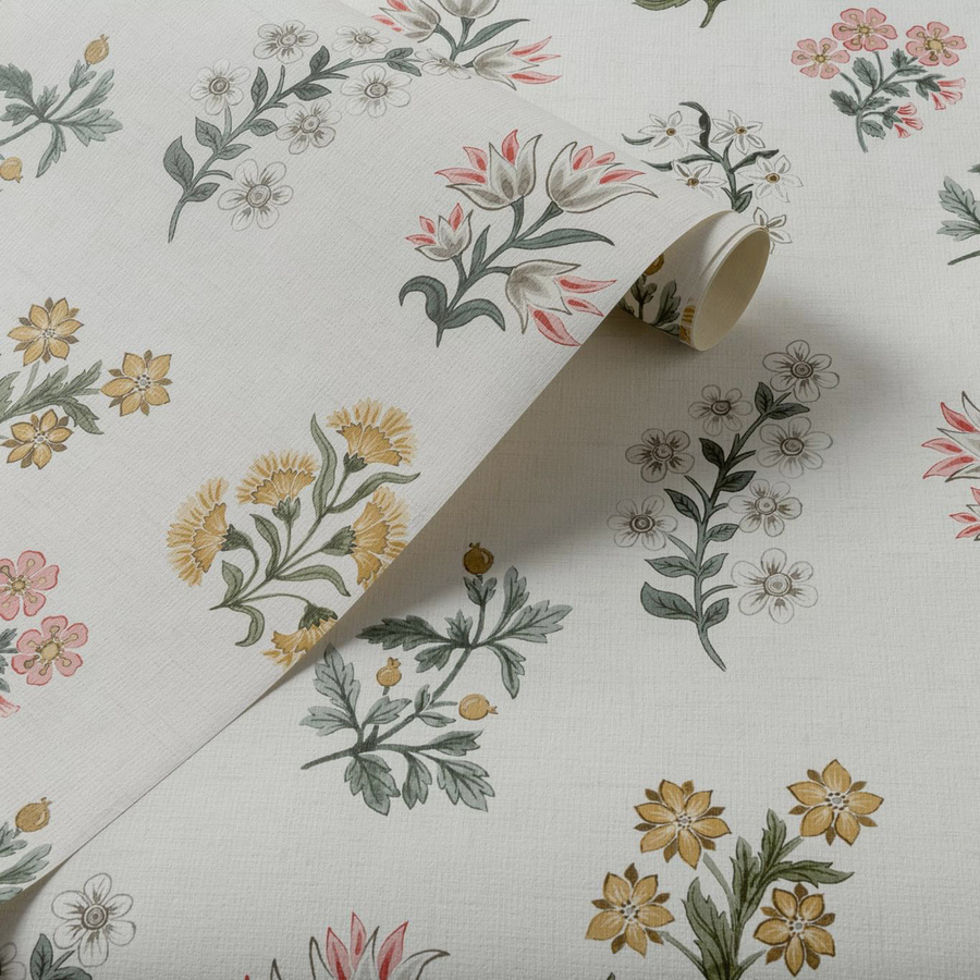 Clarke & Clarke Tapete Leiden Floral Botanical in Blush und Ochre - Bild 1