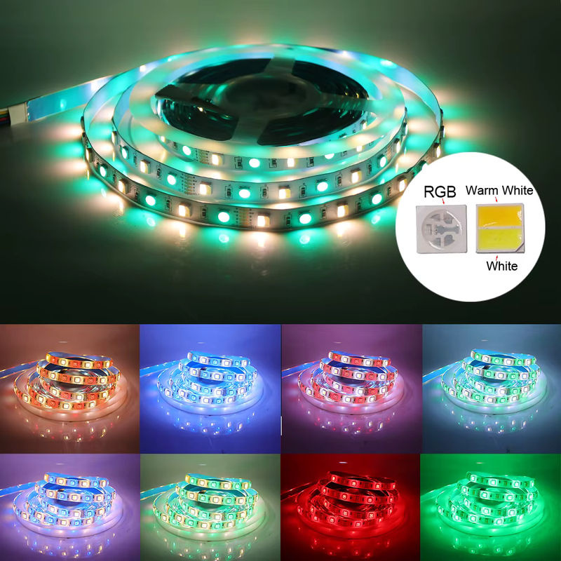XUNATA RGBCCT LED-Streifen 5050 mit 300 SMD LEDs, 5 m Länge, Multicolor und Warmweiß, wasserdicht - Bild 4