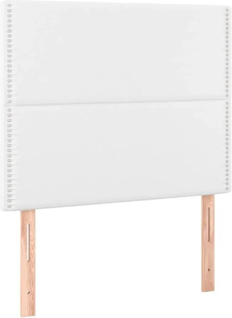 vidaXL LED Kopfteil in Weiß aus Kunstleder mit integrierter Beleuchtung und USB-Ladeanschluss, B/T/H: 100 x 5 x 128 cm - Bild 1