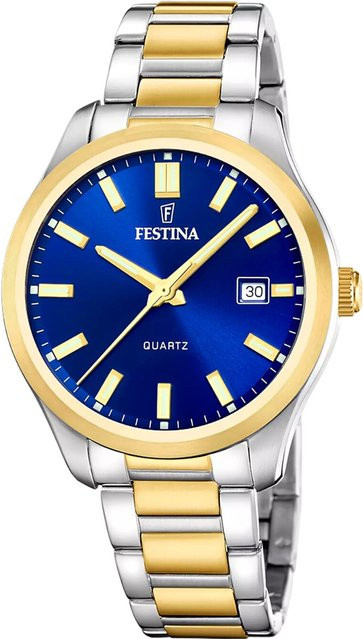 Festina Herrenuhr, Quarz, Edelstahl, Blau, 42 mm, 5 ATM - Bild 1