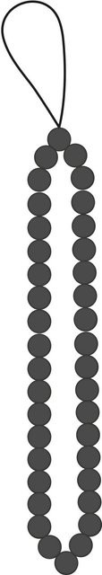 SBS Jelly Beads Handgelenkband für Smartphones, Schwarz - Bild 1