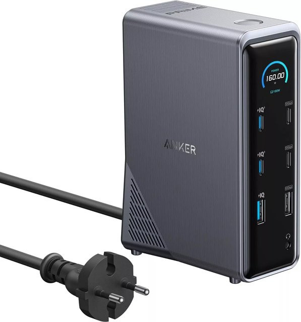 Anker Prime 737 Multifunktions-Hub in Schwarz mit USB-C, USB-A, HDMI, RJ45 und 3,5 mm Klinkenstecker - Bild 1