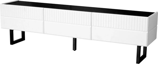 okwish TV-Ständer mit Schubladen für dein Wohnzimmer in Schwarz und Weiß, B/T/H: 170 x 35 x 47 cm - Bild 1