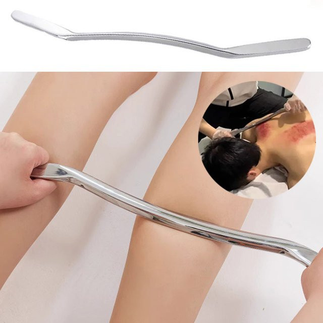 Gua Sha Edelstahl Massagewerkzeug für Physiotherapie und Faszienmassage, Unisex - Bild 1