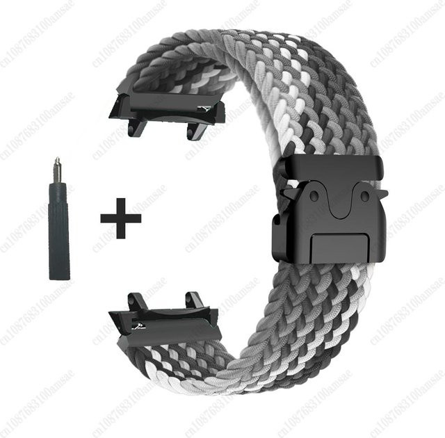 MY-CASE Smartwatch-Armband Textil/NATO, Schwarz, Unisex - Bild 1