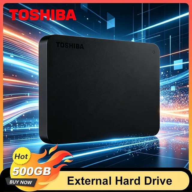 Toshiba Canvio Basics Externe Festplatte HDD, 500 GB, USB 3.0, Schwarz - Bild 1