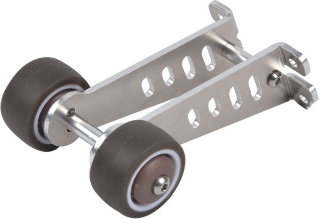 Tamiya Aluminium Wheelie Bar Doppelräder, Zubehör, Metall - Bild 1