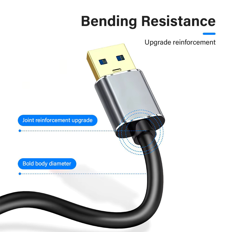 Nephy USB 3.0 auf Micro-B Kabel für externe Festplatten und SSDs, 5 Gbit/s Datenübertragung, Schwarz/Grau - Bild 5
