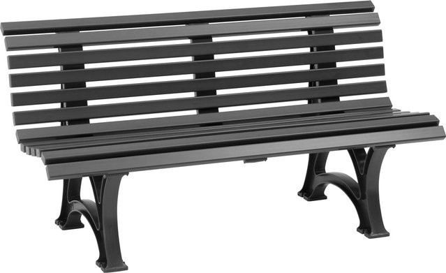 Blome-Tillmann 3er-Bank Helgoland Gartenbank aus Kunststoff in Graphitgrau, B/T/H: 150 x 64 x 80 cm - Bild 1