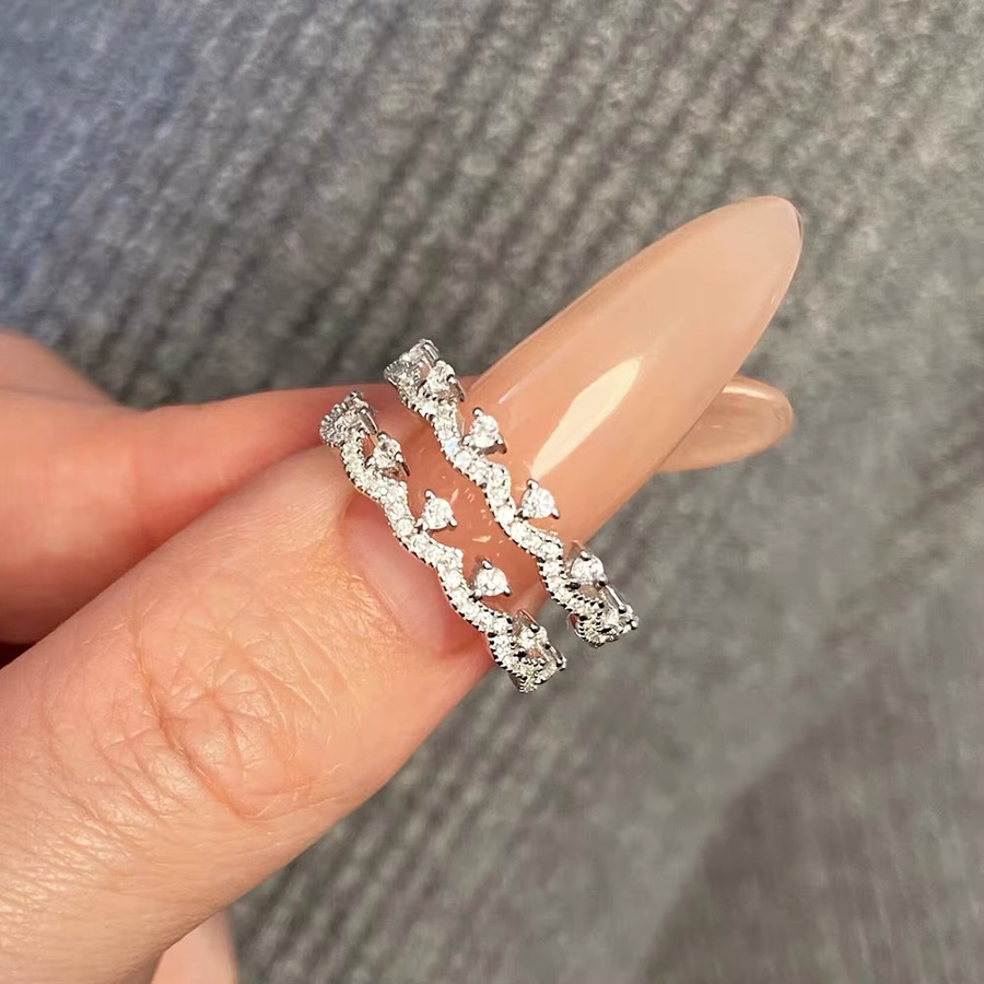 BXINY Ring, 925 Silber, Moissanit, Diamant, Damen - Bild 4