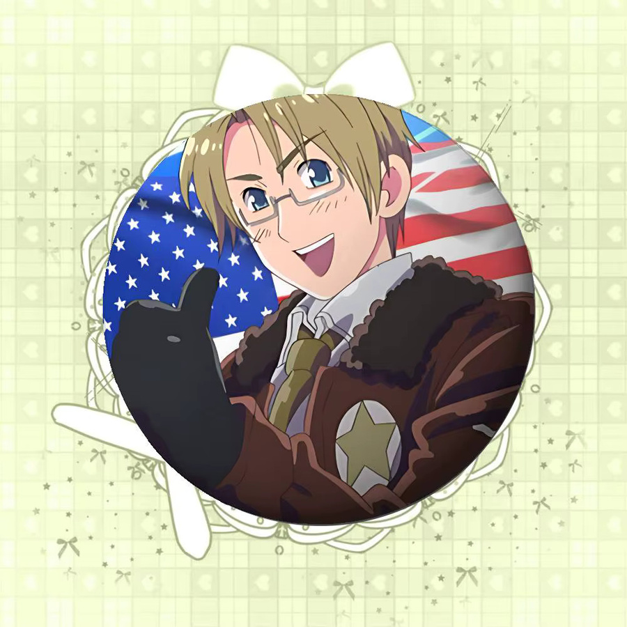 Anstecknadel Hetalia Axis Powers, Metall-Emblem, Weichblech - Bild 5