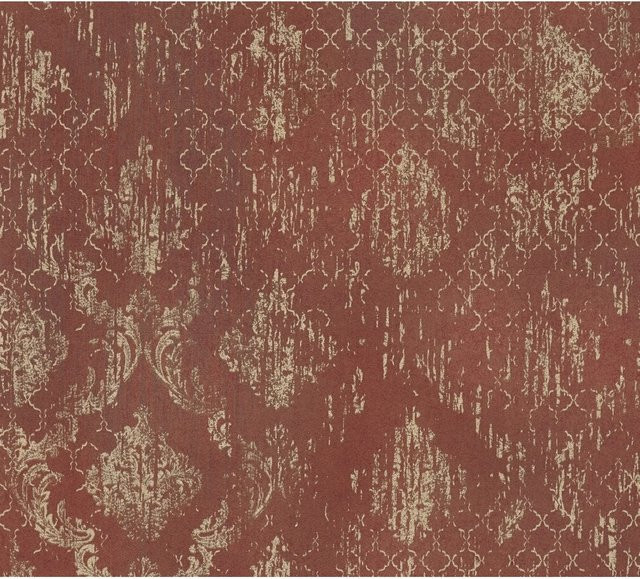 A.S. Création Vliestapete Ornament Klassisch in Rot-Gold mit geometrischem Muster, Breite: 53 cm, Länge: 10,05 m - Bild 1