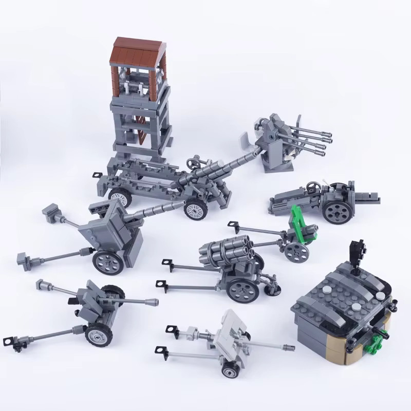 BRICKPANDA WW2 Militärkanonen-Bausatz, Artillerie-Kriegsturm, Bausteine-Spielzeug - Bild 2